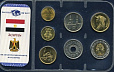 Египет, 7 монет в запайке, 1 фунт-Биметалл Сфинкс-миниатюра